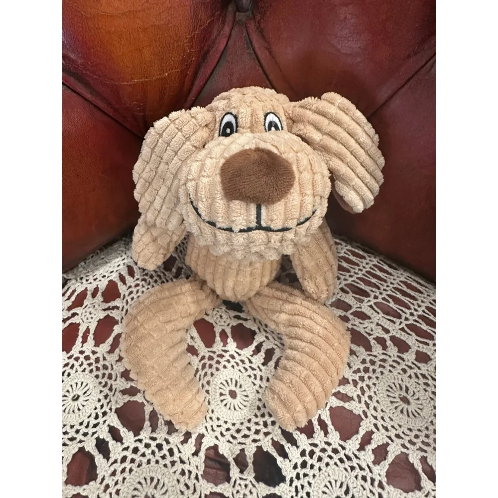 Holiday Time Bow Wow Dog Toys Brown Gray Reindeer Dogs